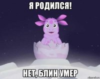 я родился! нет, блин умер