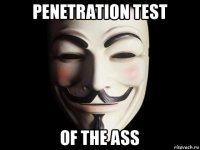 penetration test of the ass