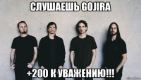 слушаешь gojira +200 к уважению!!!