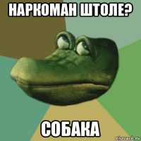 наркоман штоле? собака