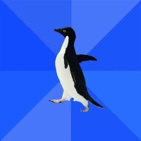 Создать мем  Социально-неуклюжий пингвин