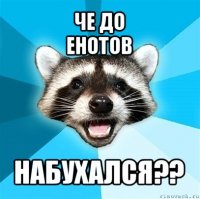 че до
енотов набухался??