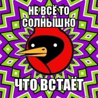 не всё то солнышко что встаёт