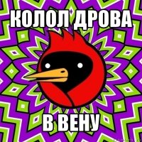 колол дрова в вену