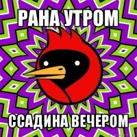 рана утром ссадина вечером