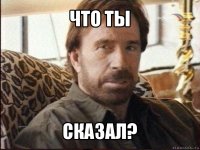 что ты сказал?