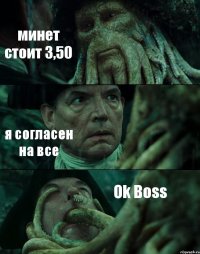 минет стоит 3,50 я согласен на все Ok Boss