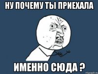 ну почему ты приехала именно сюда ?