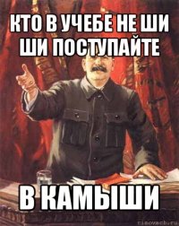 кто в учебе не ши ши поступайте в камыши