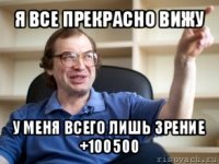 я все прекрасно вижу у меня всего лишь зрение +100500