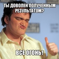 Ты доволен полученным результатом? Все ОГОНЬ!