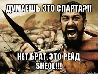 думаешь это спарта?!! нет брат, это рейд sheol!!!