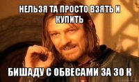 нельзя та просто взять и купить бишаду с обвесами за 30 к