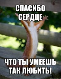 спасибо сердце что ты умеешь так любить!