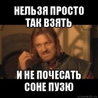 нельзя просто так взять и не почесать соне пузю