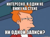 интересно, я одни не вижу на стене ни одной записи?