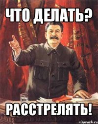 что делать? расстрелять!