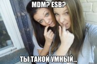 mdm? esb? ты такой умный...