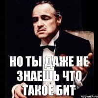 Но ты даже не знаешь что такое бит