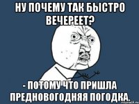 ну почему так быстро вечереет? - потому что пришла предновогодняя погодка.