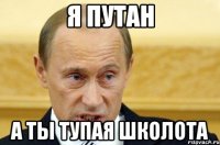 я путан а ты тупая школота