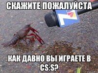 скажите пожалуйста как давно вы играете в cs:s?