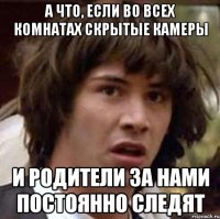 а что, если во всех комнатах скрытые камеры и родители за нами постоянно следят