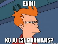 endij ko ju esi izdomajis?