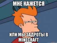 мне кажется или мы задроты в minecraft