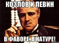 козлов и левин в фаворе, в натуре!