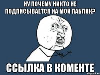 ну почему никто не подписывается на мой паблик? ссылка в коменте