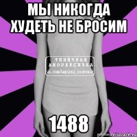 мы никогда худеть не бросим 1488