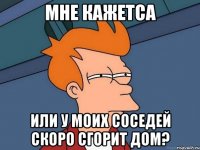 мне кажетса или у моих соседей скоро сгорит дом?