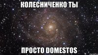 колесниченко ты просто domestos