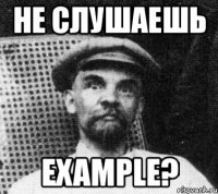 не слушаешь example?