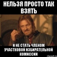 нельзя просто так взять и не стать членом участковой избирательной комиссии