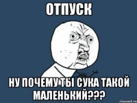 отпуск ну почему ты сука такой маленький???