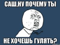 саш,ну почему ты не хочешь гулять?