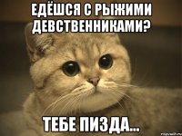 едёшся с рыжими девственниками? тебе пизда...