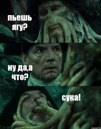 пьешь ягу? ну да,а что? сука!