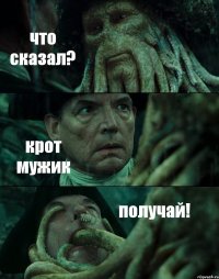 что сказал? крот мужик получай!