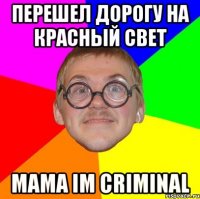 перешел дорогу на красный свет mama im criminal