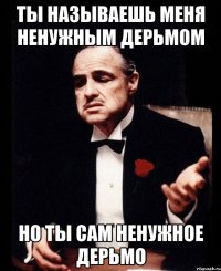 ты называешь меня ненужным дерьмом но ты сам ненужное дерьмо