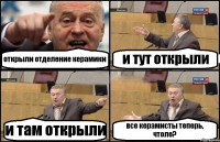 открыли отделение керамики и тут открыли и там открыли все керамисты теперь, чтоле?