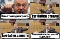 Начал такой дом строить Тут бабки отвали Там бабки доплати А машина блеать на участок ездить где?