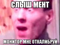 слыш мент монитор мне откалибруй