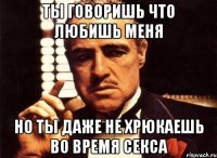 ты говоришь что любишь меня но ты даже не хрюкаешь во время секса