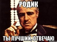 родик ты лучший, отвечаю