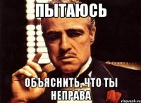 пытаюсь объяснить, что ты неправа