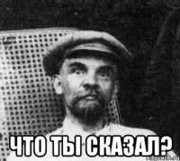  что ты сказал?